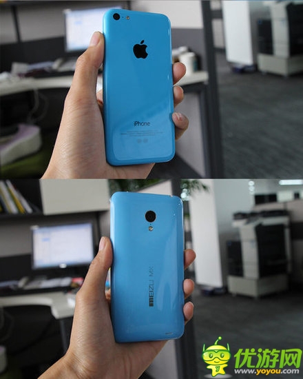 蓝色版魅族MX3首次曝光 真机对比iPhone5c