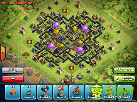 部落战争10本水晶杯对称farm阵型