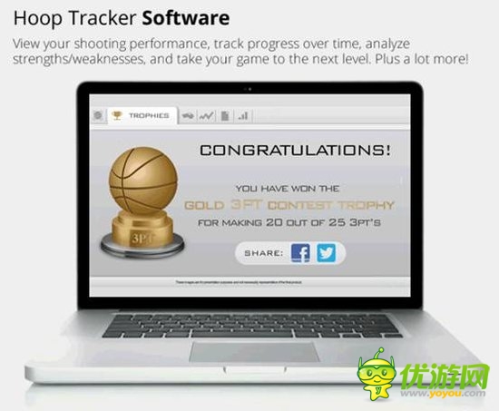 超强命中率：Hoop Tracker可追踪投篮路线手表