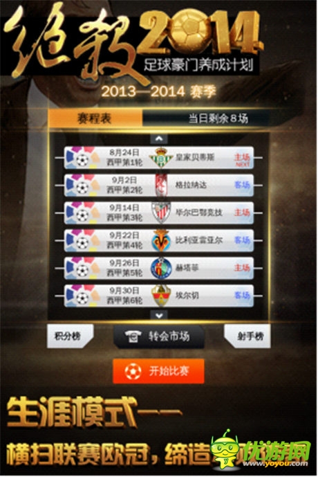 冠军只属于你?足球手游《绝杀2014》安卓版公测