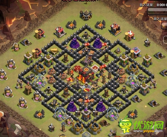 部落战争十本部落战阵型推荐 防猪双王电塔内置部落冲突_ -