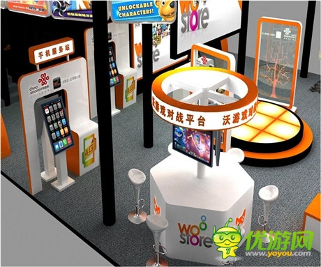 联通沃商店2014CJ展台首爆 游戏手柄形超炫舞台