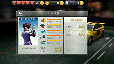 天天飞车满级车手属性介绍