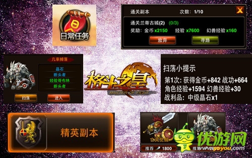 《格斗之皇》记者专稿 精力消费一览