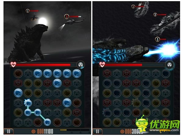 《哥斯拉：三消》试玩 消除宝石所向无敌