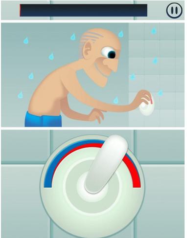 老头捡肥皂,哦错了,是洗澡