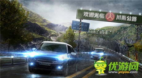 MINI首度跨界触电手游《藏地飞车》