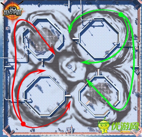 掌握伏击战！《3D坦克争霸》地图路线选择