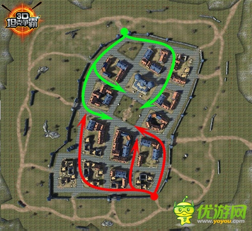 掌握伏击战！《3D坦克争霸》地图路线选择