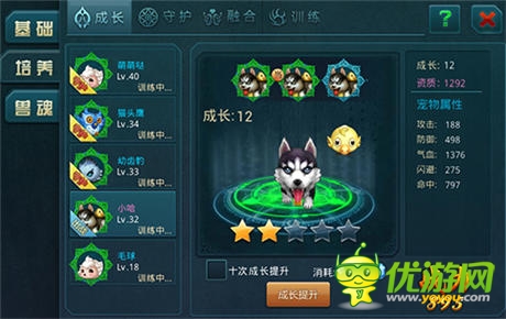 《神域之光》新增宠物融合 培育破坏王“哈士奇”