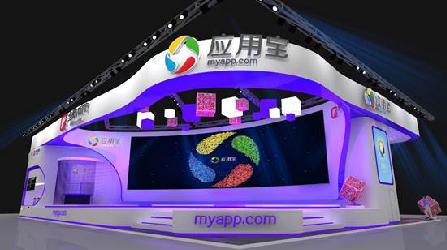 腾讯应用宝亮相2014ChinaJoy 特斯拉登陆炫酷站台