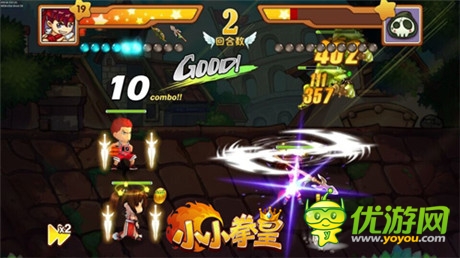 轻划指尖畅爽云巅《小小拳皇》暴力连击体验