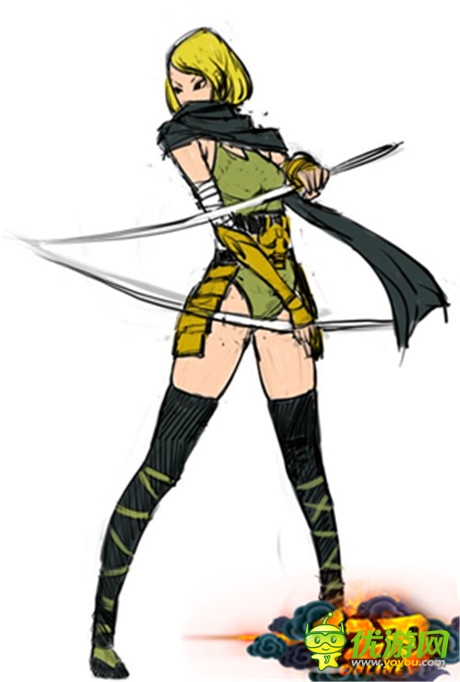 纯白斗衣冷艳封魔《红刃OL》忍女形象定音