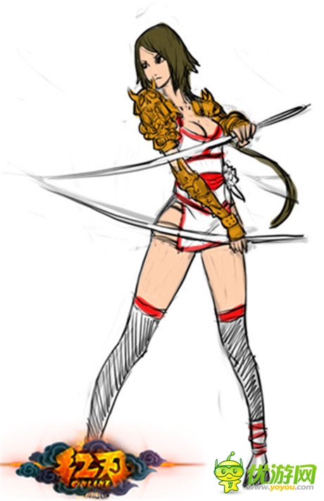 纯白斗衣冷艳封魔《红刃OL》忍女形象定音