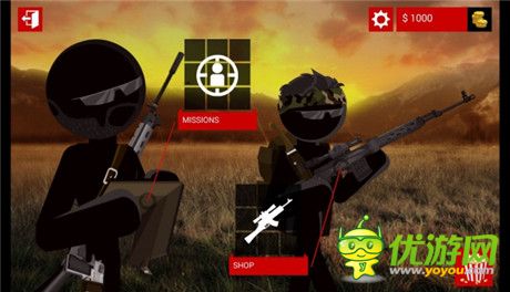 《Stick Squad》以火柴人为主角的美剧风格狙击游戏