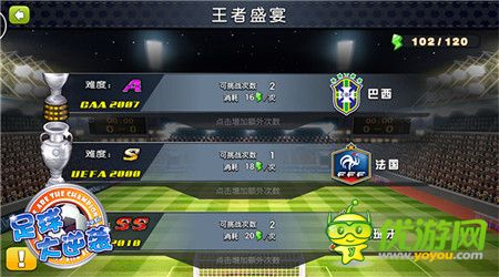 欧洲联赛正当时《足球大逆袭》王者盛宴双倍金币